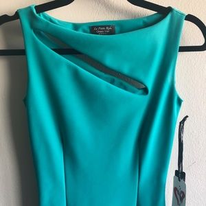 NWT Chiara Boni La Petite Robe Teal Dress Size 2